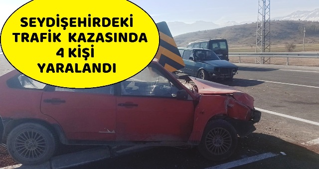 Seydişehir de  Trafik Kazası 4 Yaralı