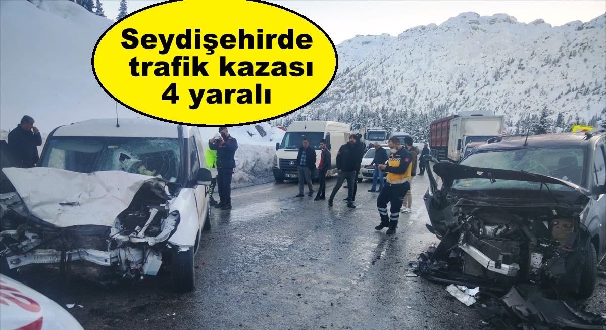 Seydişehir'de  trafik kazasında 4 kişi yaralandı