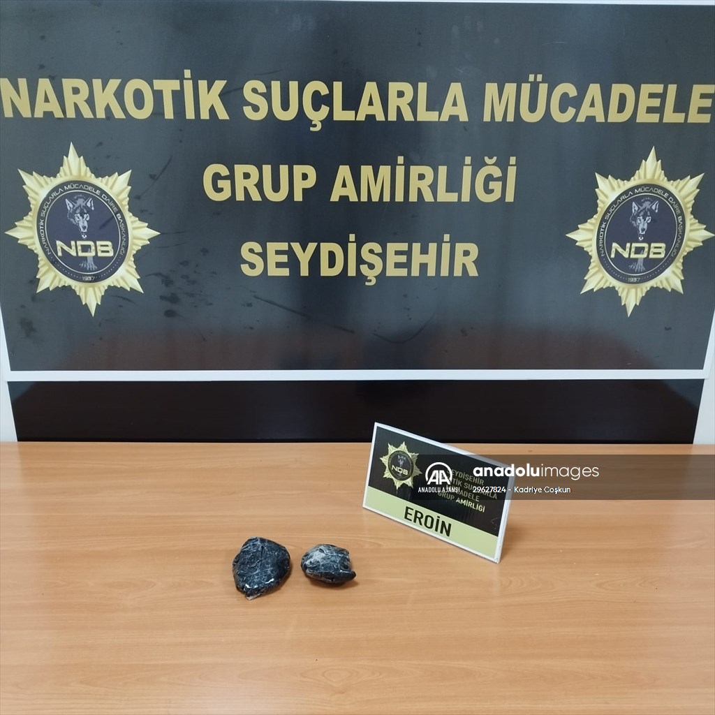 Seydişehir'de uyuşturucu ele geçirilen otobüsteki yolcu tutuklandı
