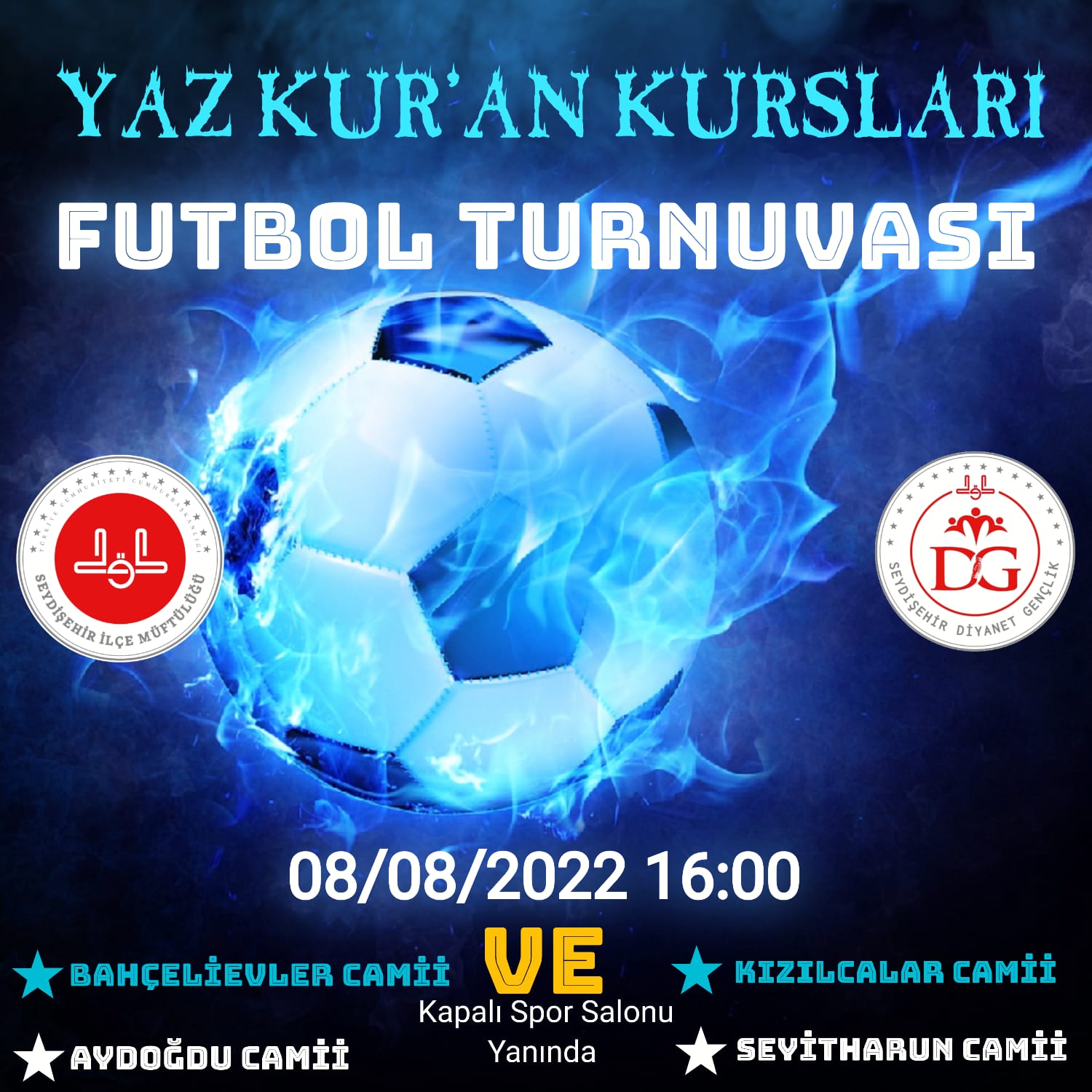 Seydişehir'de  Yaz Kur’an Kursları Futbol Turnuvası  başlıyor