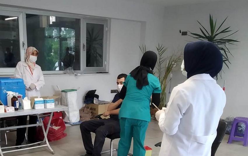 Seydişehir  Hafif  Sanayi  bölgesi Çalışanlarına aşı yapıldı  