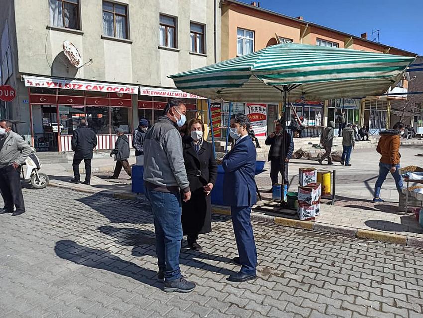 Seydişehir'in İki Mahallesinde Meydanlara  virüs  önlemi