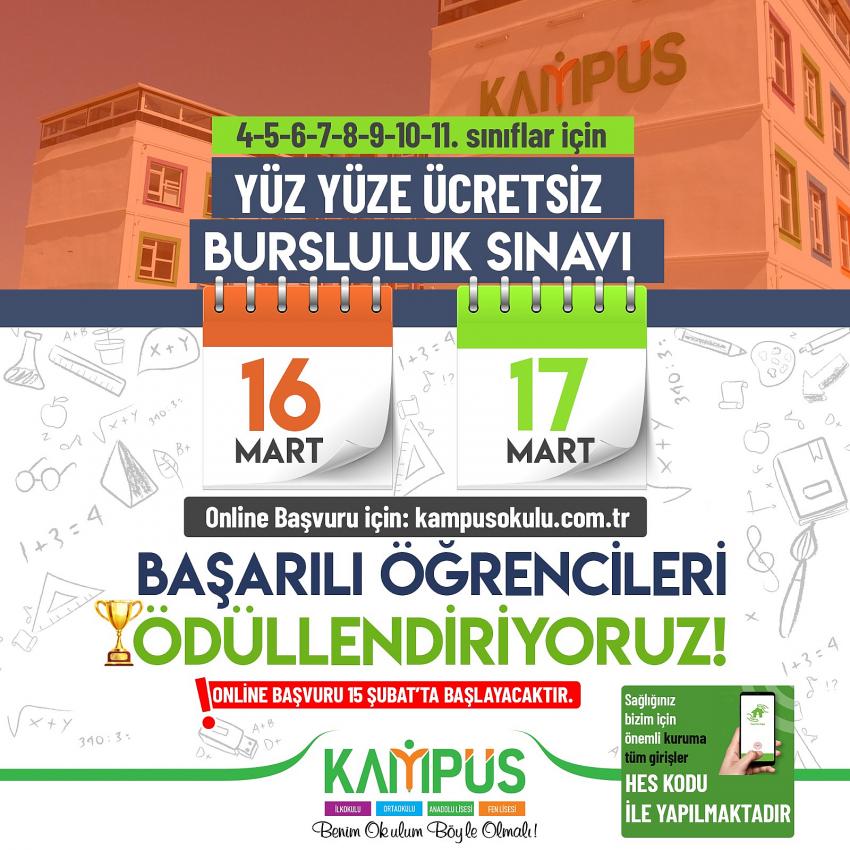 SEYDİŞEHİR KAMPÜS OKULLARI BURSLULUK SINAVI