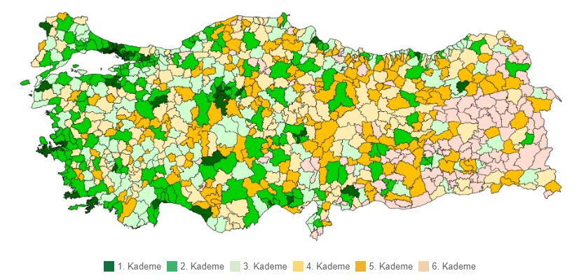 Seydişehir Konya’nın en gelişmiş ilçeler listesinde  kaçıncı sırada