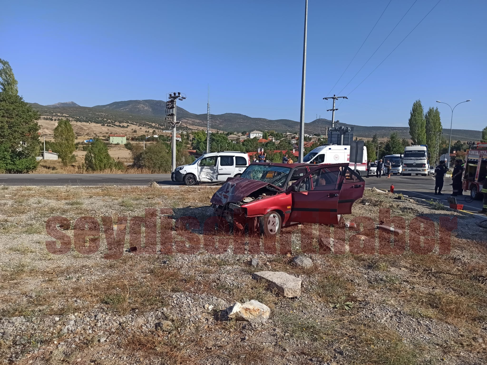Seydişehir Konya yolunda  trafik kazası 6 yaralı
