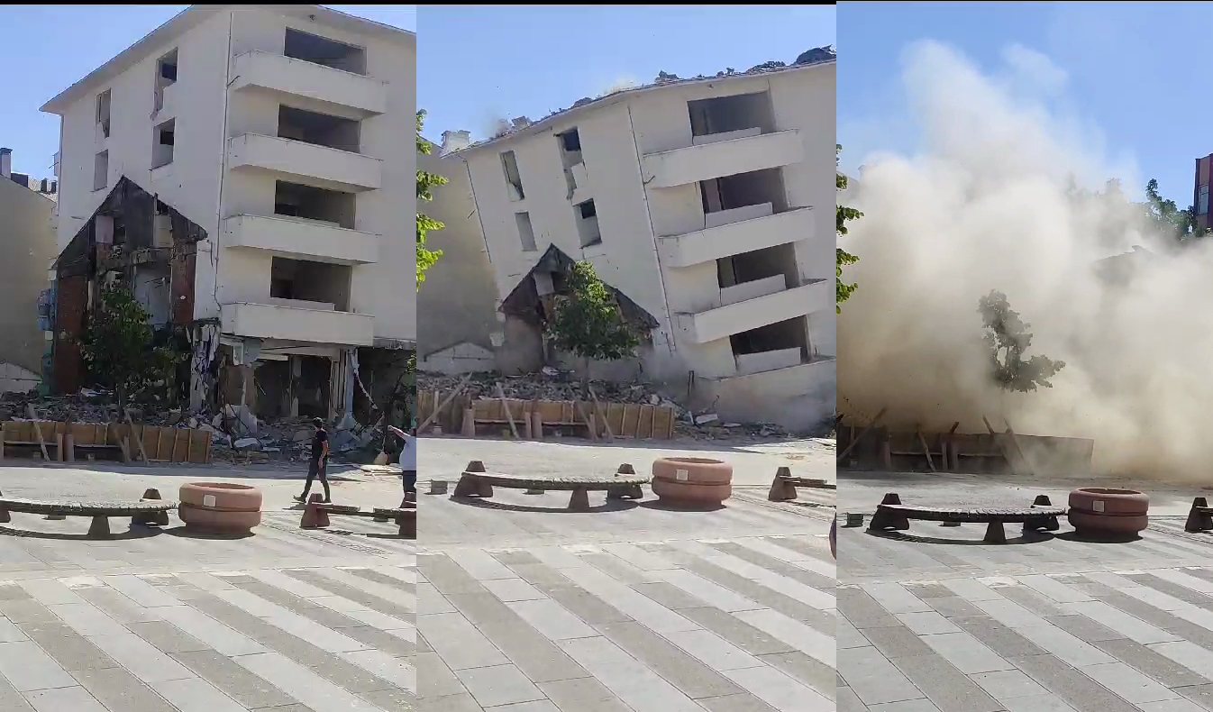Seydişehir Ziraat Bankası böyle yıkıldı.