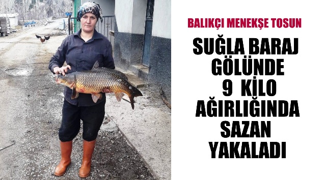 Seydişehirli Balıkçı Suğla Baraj  Gölünde  9  Kilo Ağırlığında Sazan Yakaladı