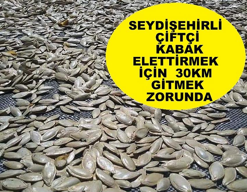 SEYDİŞEHİRLİ ÇİFTÇİ  KABAK ELETTİRMEK İÇİN  30KM GİTMEK ZORUNDA