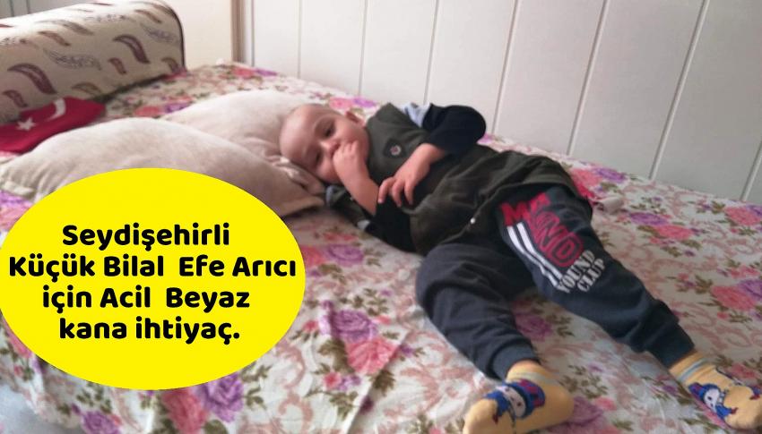 Seydişehirli  Küçük Bilal  Efe Arıcı için Acil  Beyaz  kana ihtiyaç