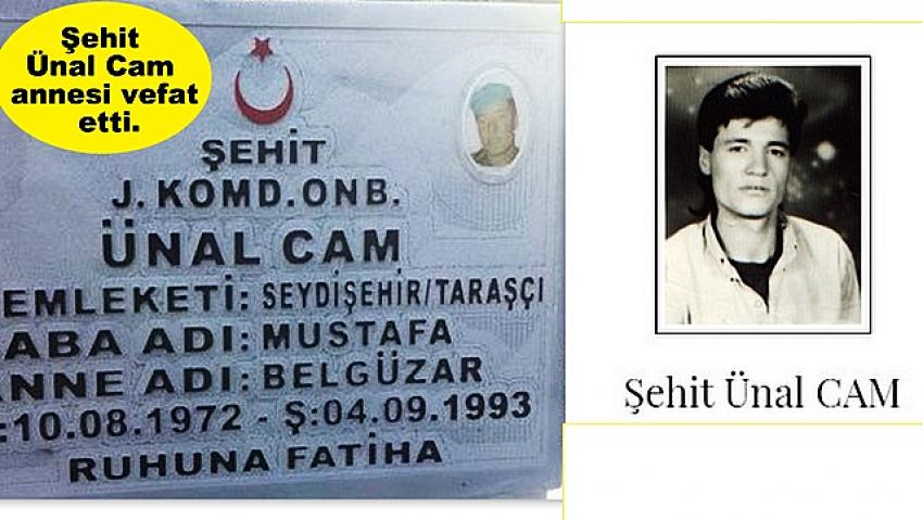 Seydişehirli Şehit Ünal Cam'ın Annesi vefat etti