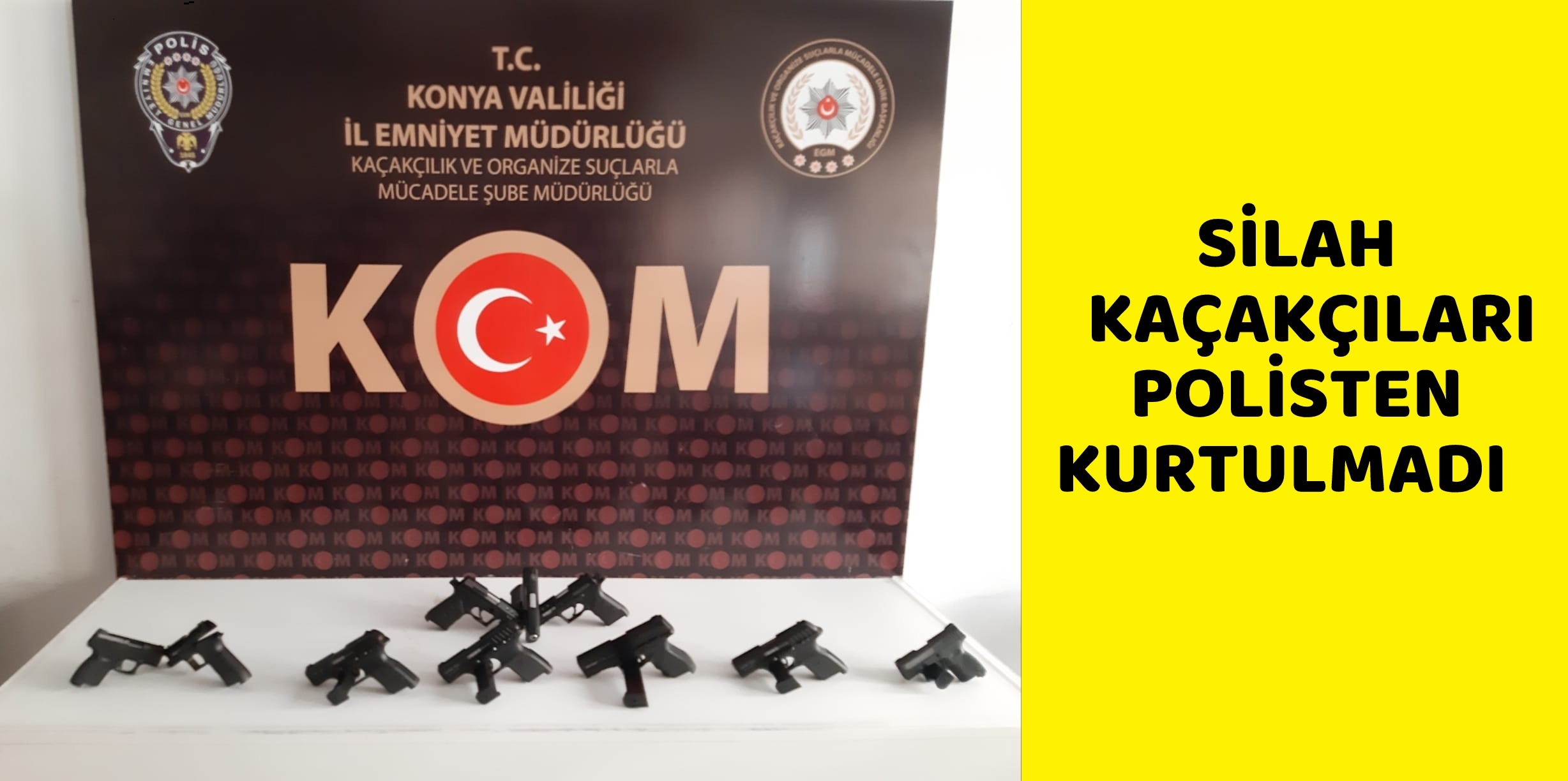 SİLAH KAÇAKÇILARI POLİSİN ELİNDEN KURTULAMADI
