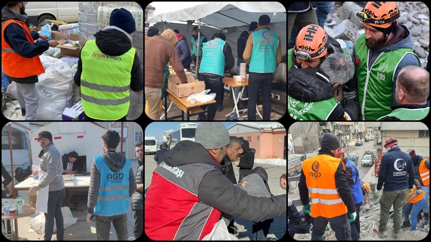 STK'ler depremzedelerin yaralarını sarmak için "tek yürek" oldu