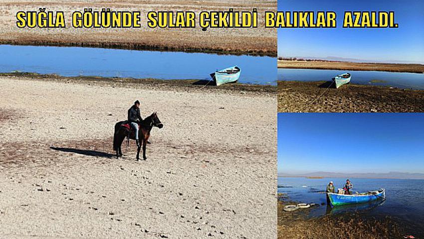 Suğla  Baraj Gölü'nde su seviyesi en düşük seviyede