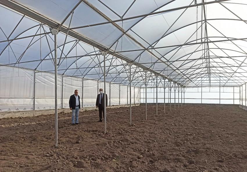 Tarım Meslek Lisesine 525 m2 sera  kurulumu  tamam.