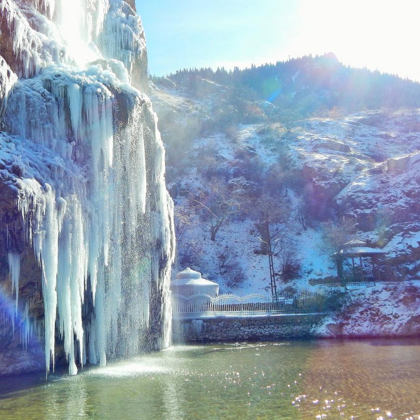  Taşkentte  Dondurucu soğukta  büyüleyen kareler