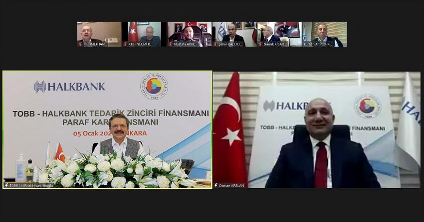 TOBB Ve Halkbank'tan 'Paraf Ticari Kredi Kartı İle Güvenceli Tedarik Zinciri Finansmanı' Anlaşması