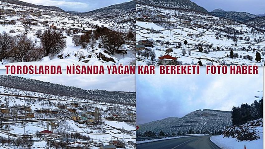Toroslarda  Nisanda  yağan  karın   bereketi FOTO HABER