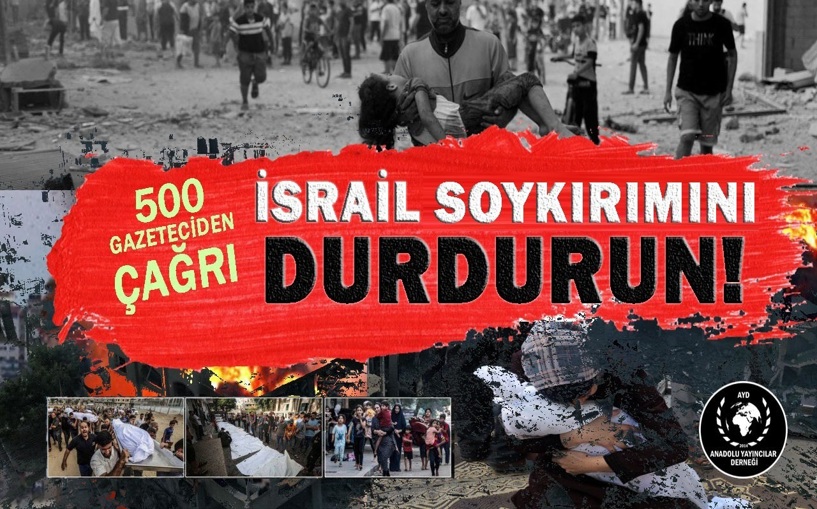 Türkiye'deki 500 gazeteciden Filistin'e destek bildirisi: