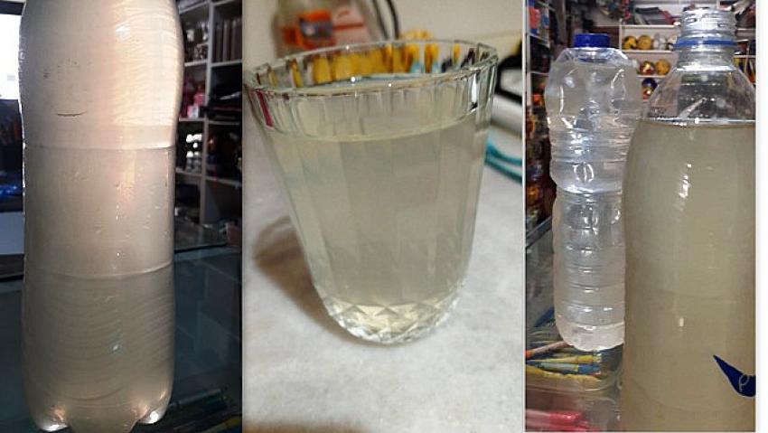 VATANDAŞ ŞEBEKE  SUYUNUN BULANIK  AKTIĞINDAN ŞİKAYETÇİ .