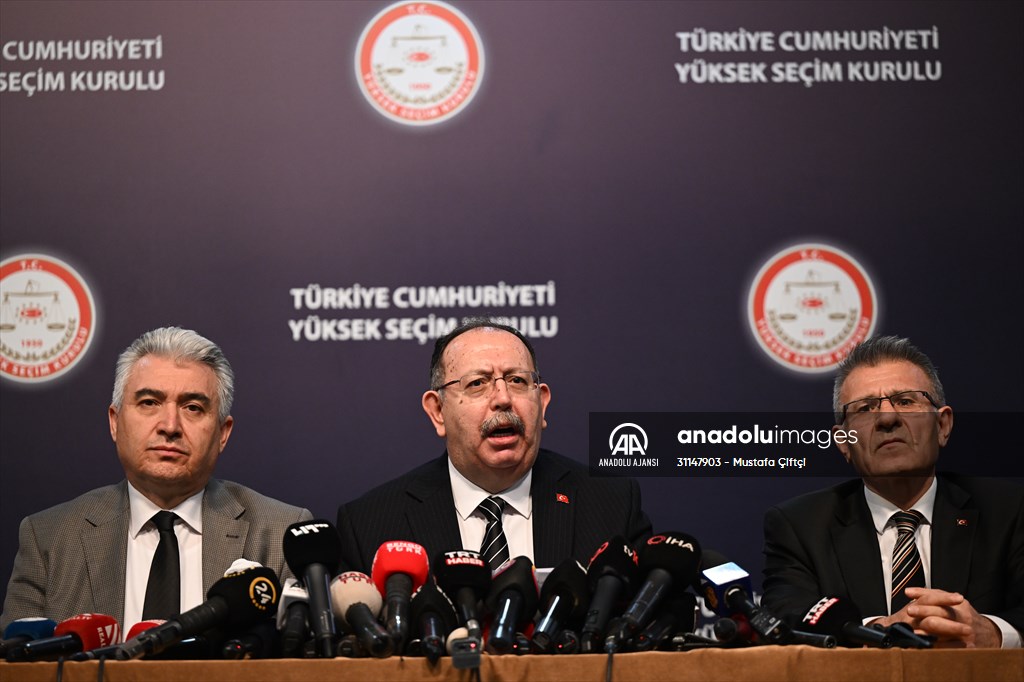 YSK Başkanı Yener, seçimlerin ikinci tura kaldığını açıkladı
