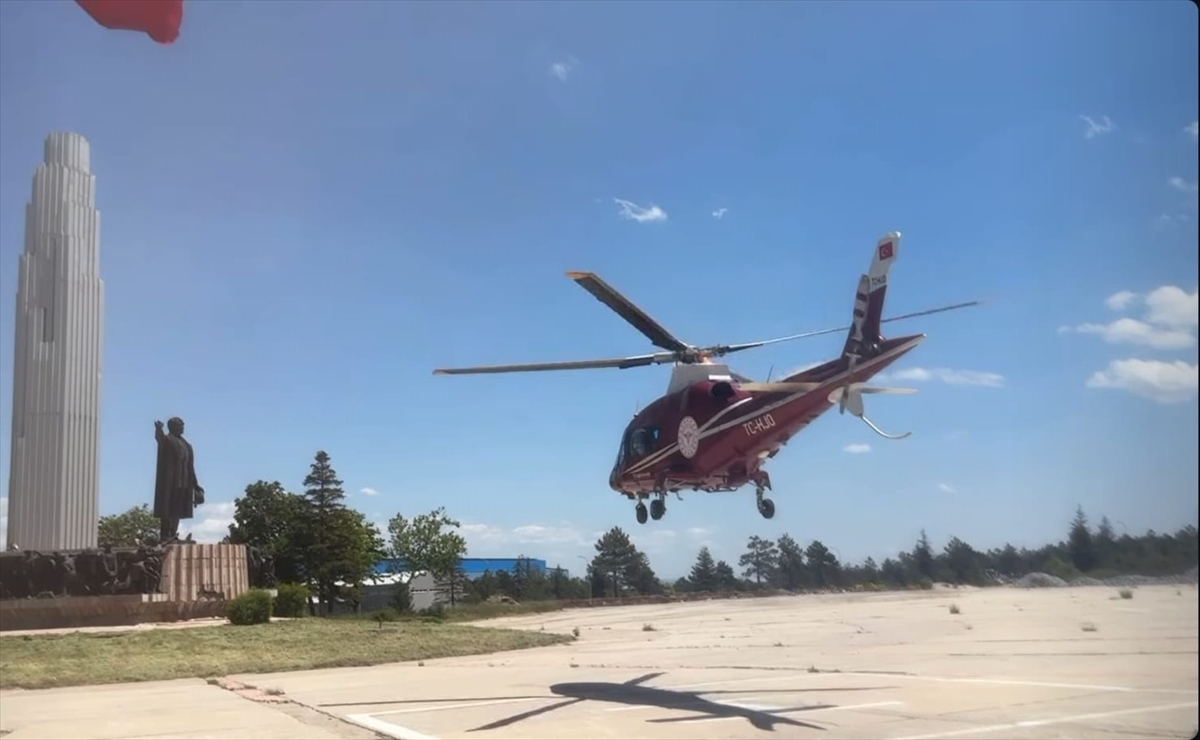 Seydişehir'de ambulans helikopter mide kanaması geçiren hasta için havalandı - Görsel 1