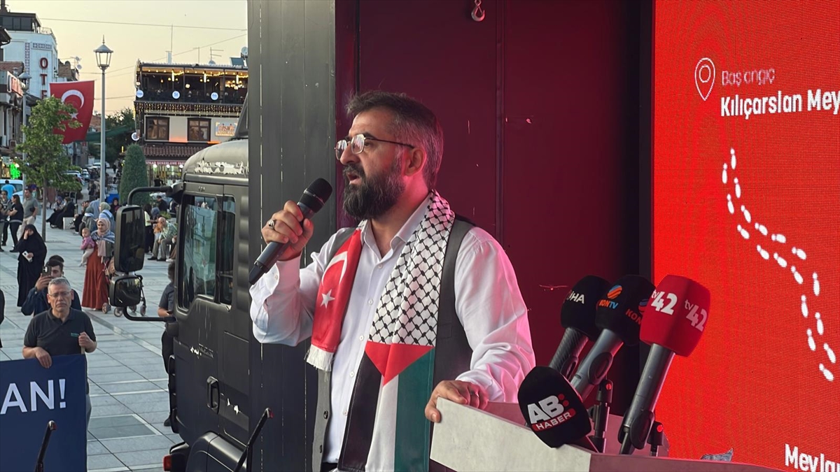 Konya'da Gazze'ye destek yürüyüşü yapıldı - Görsel 1