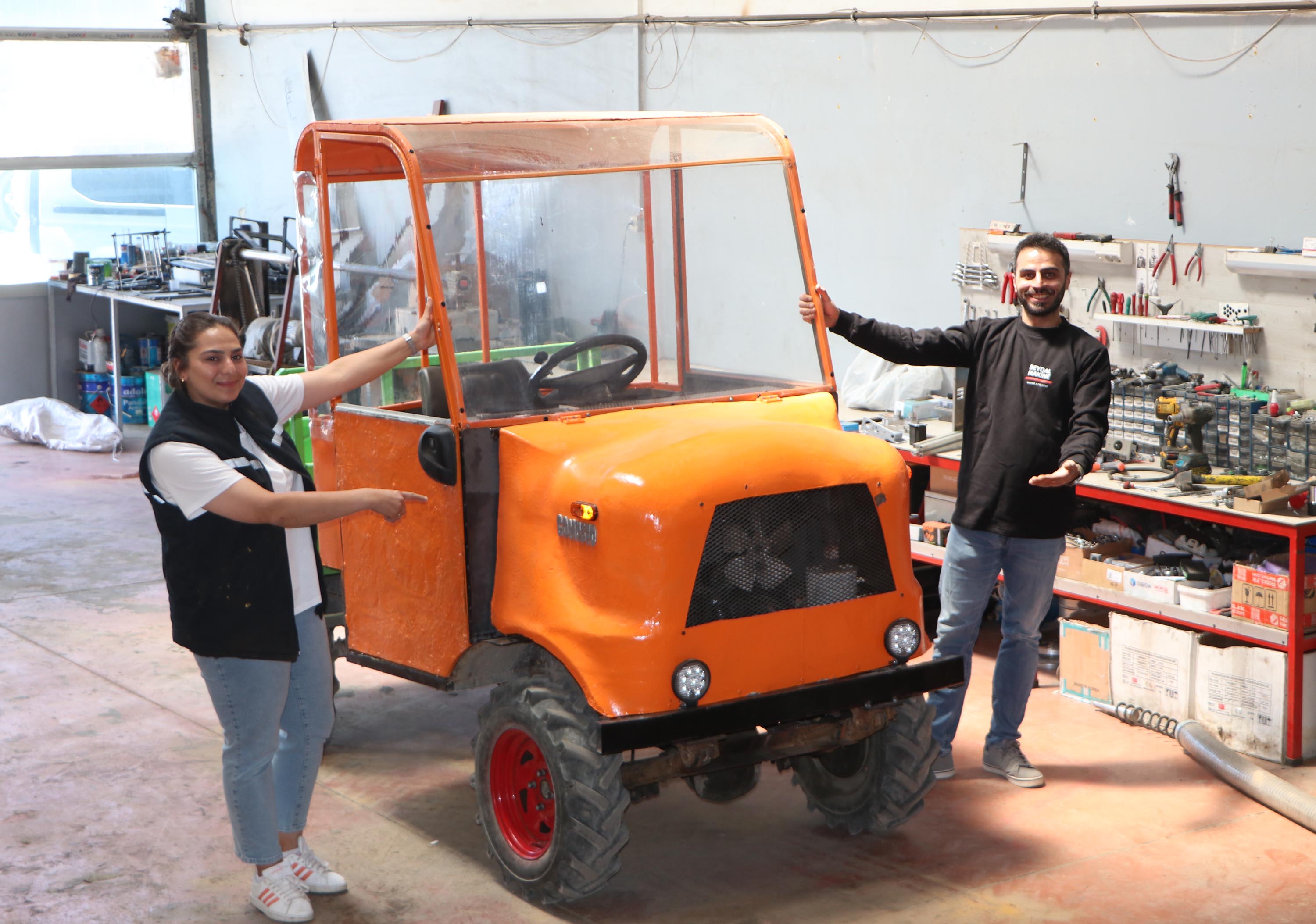 Mühendis çift, hurdalardan Ağrı Dağı'na tırmanan dağcıların yükünü taşıyacak araç yapt - Görsel 5