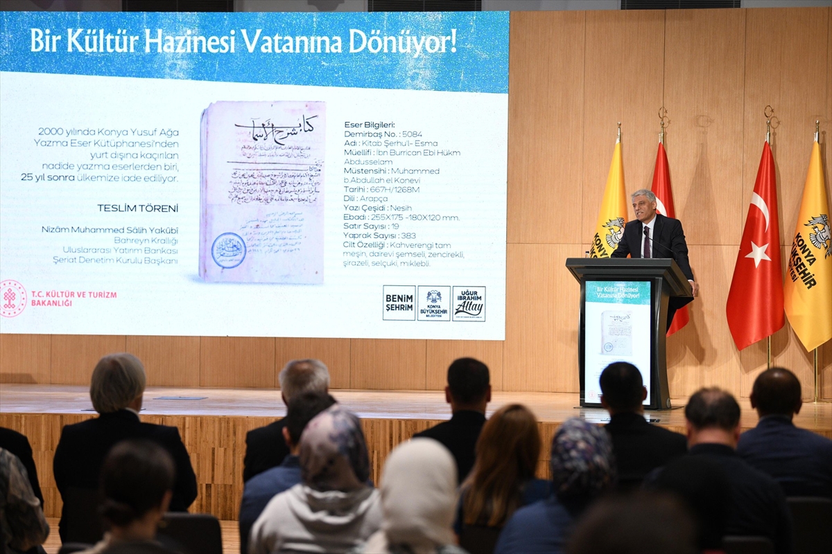 757 yıllık el yazması Konya'ya iade edildi - Görsel 2