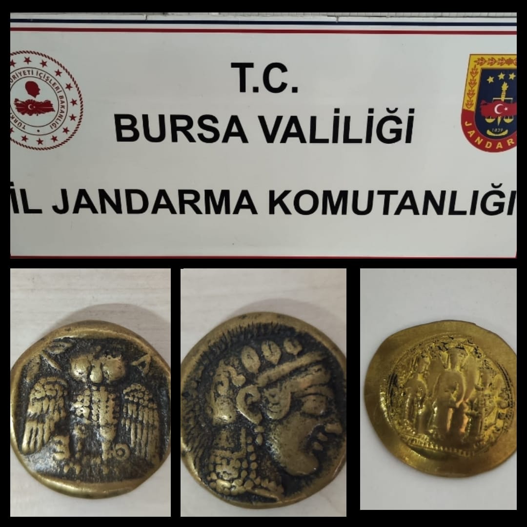  Bursa'da 100 bin dolara satmayı planladığı 22 sikke ile yakalandı - Görsel 1