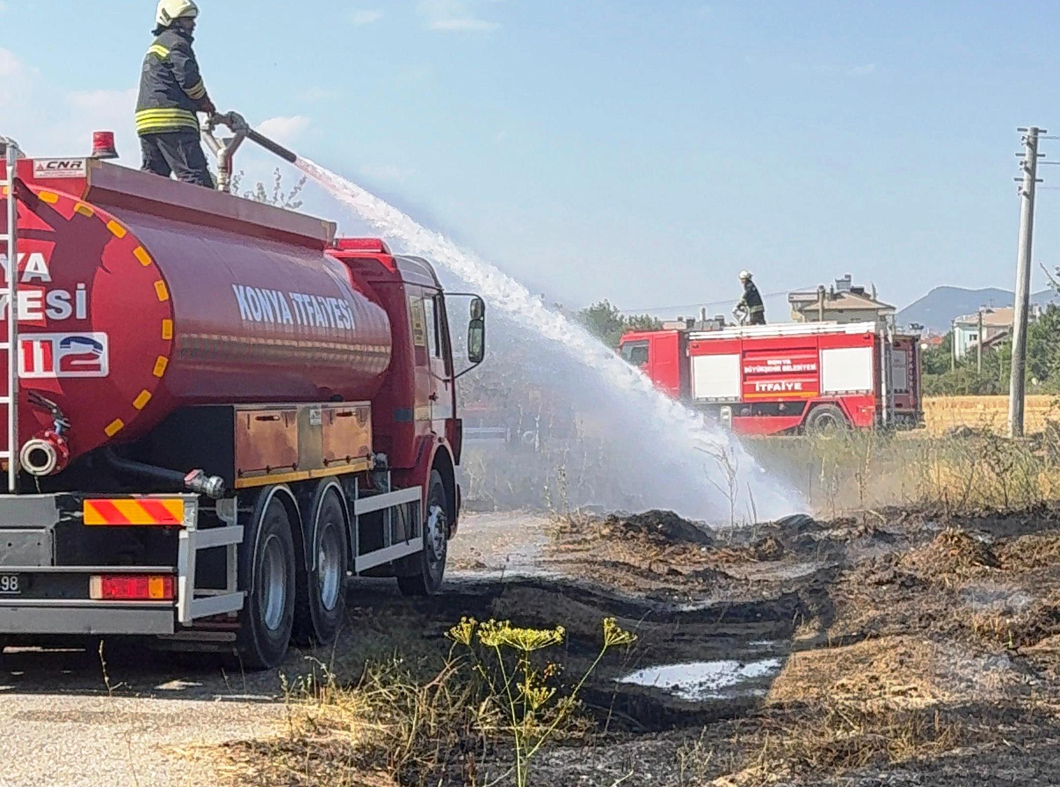 Seydişehir'de Anız Yangını Panik Yarattı: Binalara Sıçramadan Kontrol Altına Alındı - Görsel 3