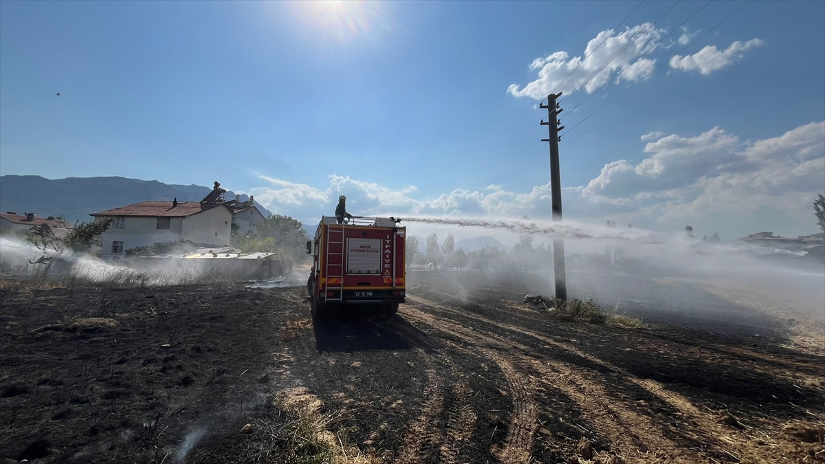 Seydişehir'de Anız Yangını Panik Yarattı: Binalara Sıçramadan Kontrol Altına Alındı - Görsel 8