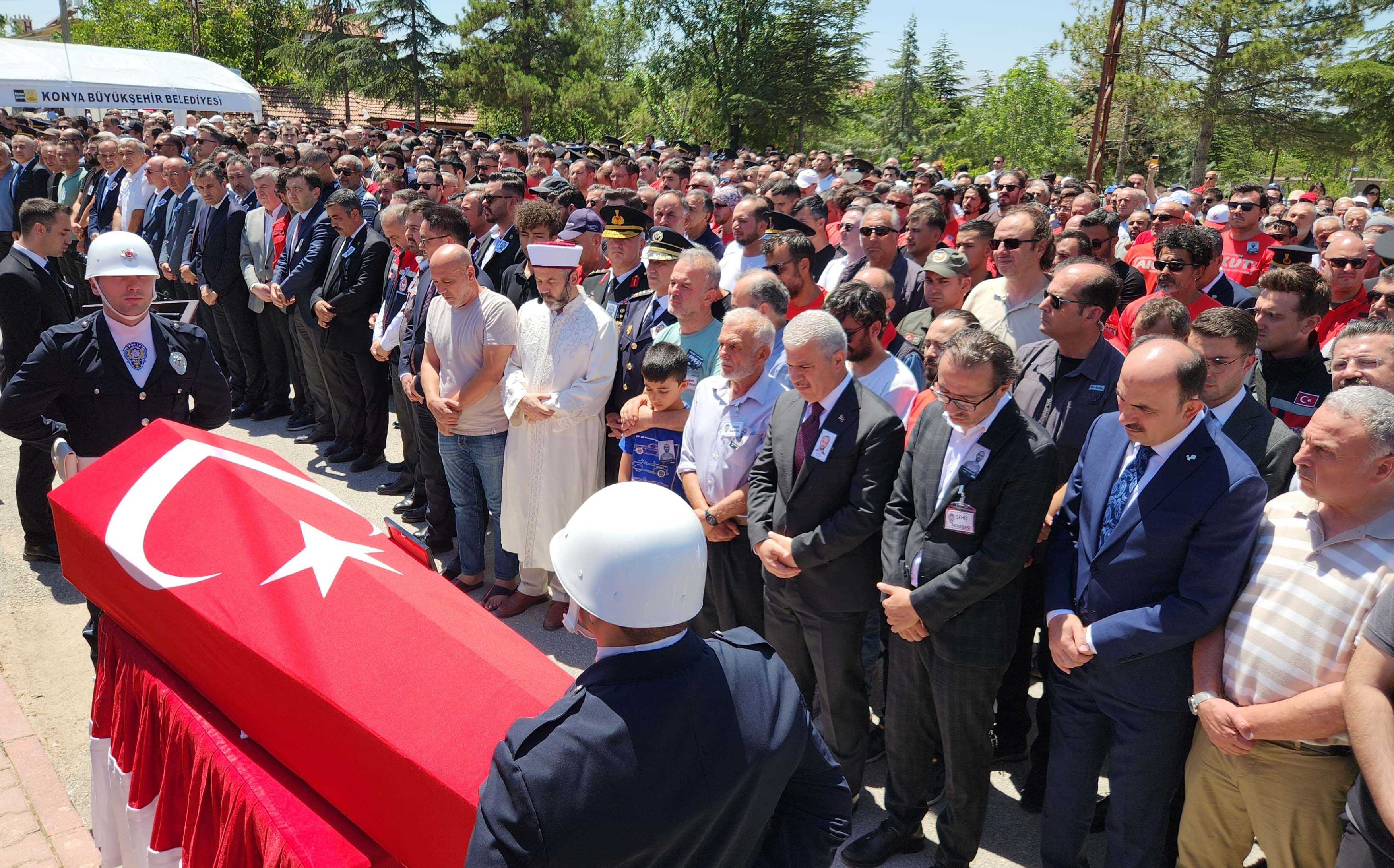 KONYA - Şehit AKUT gönüllüsü Muharrem Can için cenaze töreni düzenlendi - Görsel 8