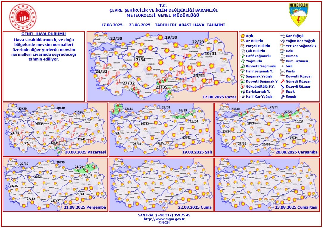 Meteoroloji: Hava sıcaklıkları iç ve doğu bölgelerde mevsim normalleri üzerinde seyredecek - Görsel 1
