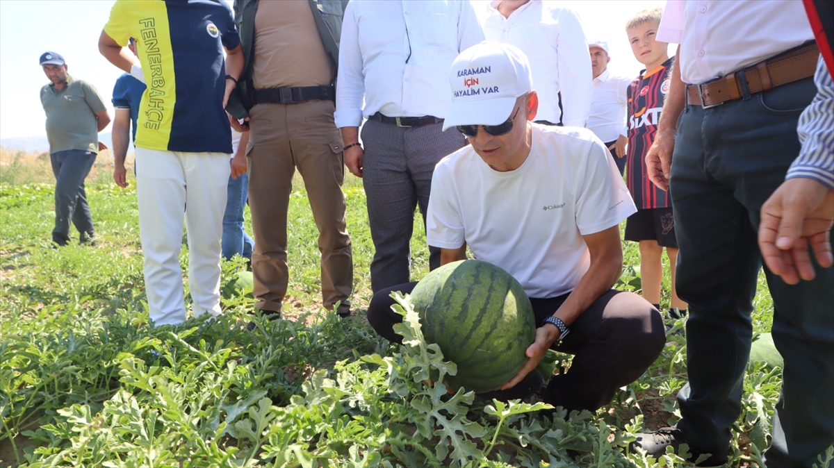 Karaman Valisi Çiçekli, karpuz hasadına katıldı - Görsel 2