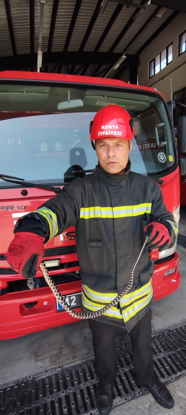 Seydişehir'de Eve Giren Yılan İtfaiye Ekipleri Tarafından Yakalanarak Doğaya Bırakıld - Görsel 1