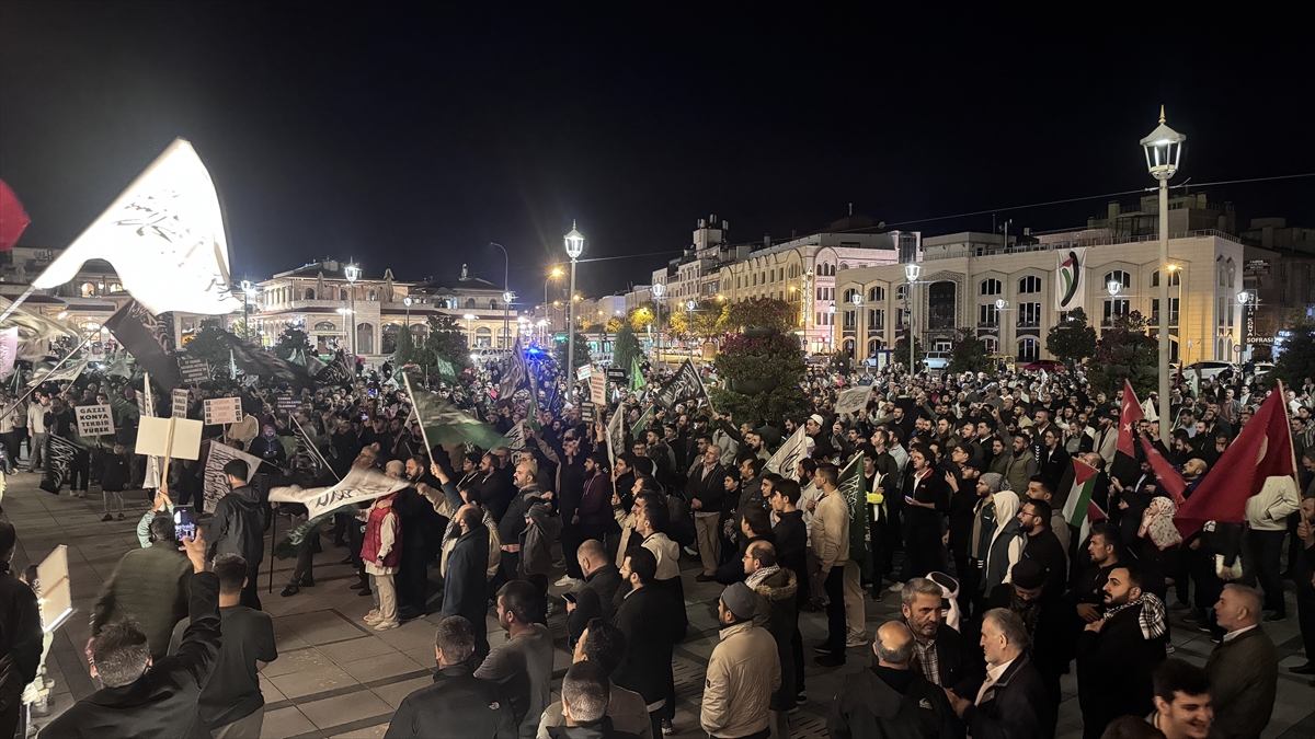 Konya, Afyonkarahisar ve Karaman'da İsrail'in Küresel Sumud Filosu'na saldırılarına tepki - Görsel 1