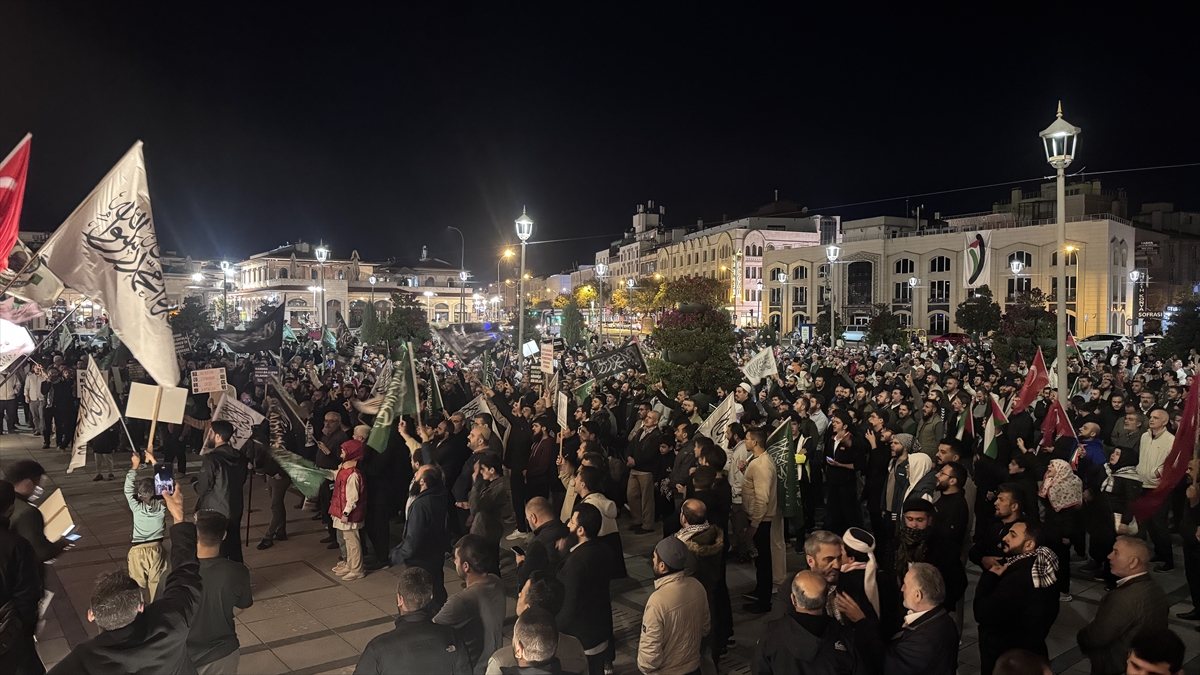 Konya, Afyonkarahisar ve Karaman'da İsrail'in Küresel Sumud Filosu'na saldırılarına tepki - Görsel 5