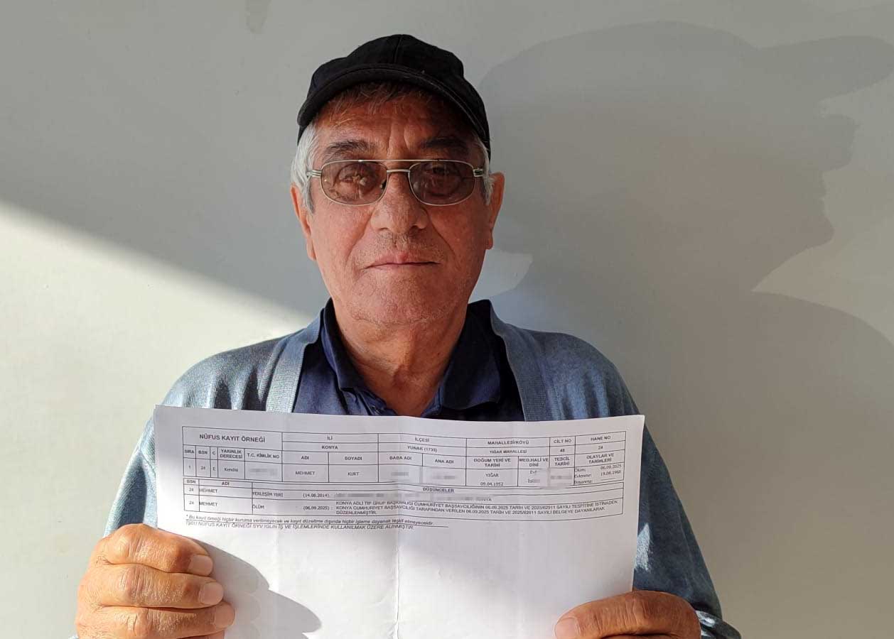 Konya - İsim benzerliği nedeniyle kayıtlara ‘ölü’ olarak geçti; yaşadığını ispatlamaya çalışıyor - Görsel 3