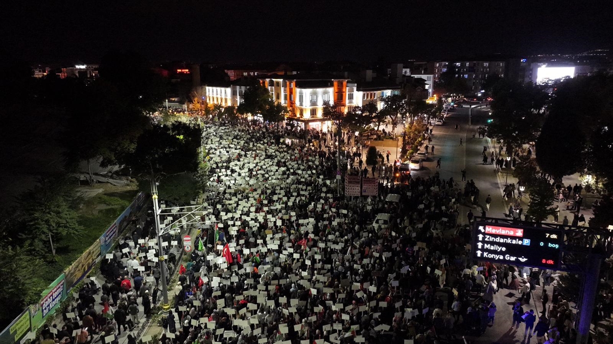 Konya'dan Yükselen Ses: 75 Bin Kişi İsrail Zulmünü Protesto Etti - Görsel 4