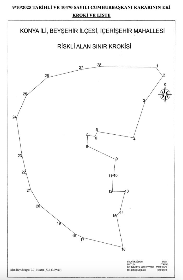 Beyşehirde bir mahalle riskli alan ilan edildi - Görsel 1