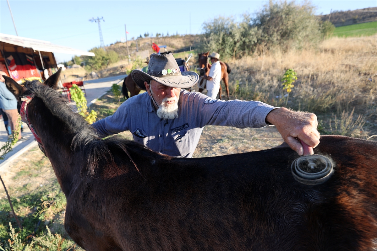 KONYA - Almanya'dan Kudüs'e faytonla giden aktivistler Gazze'deki ateşkesten mutlu - Görsel 10