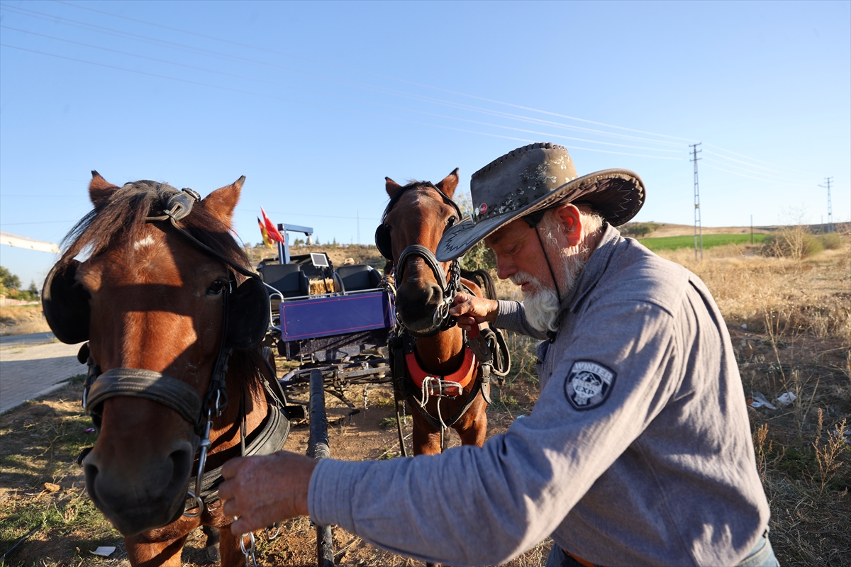 KONYA - Almanya'dan Kudüs'e faytonla giden aktivistler Gazze'deki ateşkesten mutlu - Görsel 11