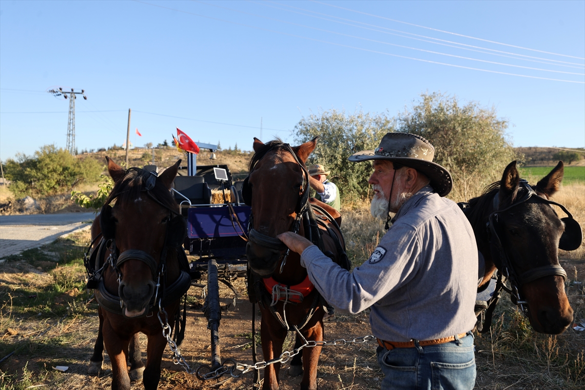 KONYA - Almanya'dan Kudüs'e faytonla giden aktivistler Gazze'deki ateşkesten mutlu - Görsel 12