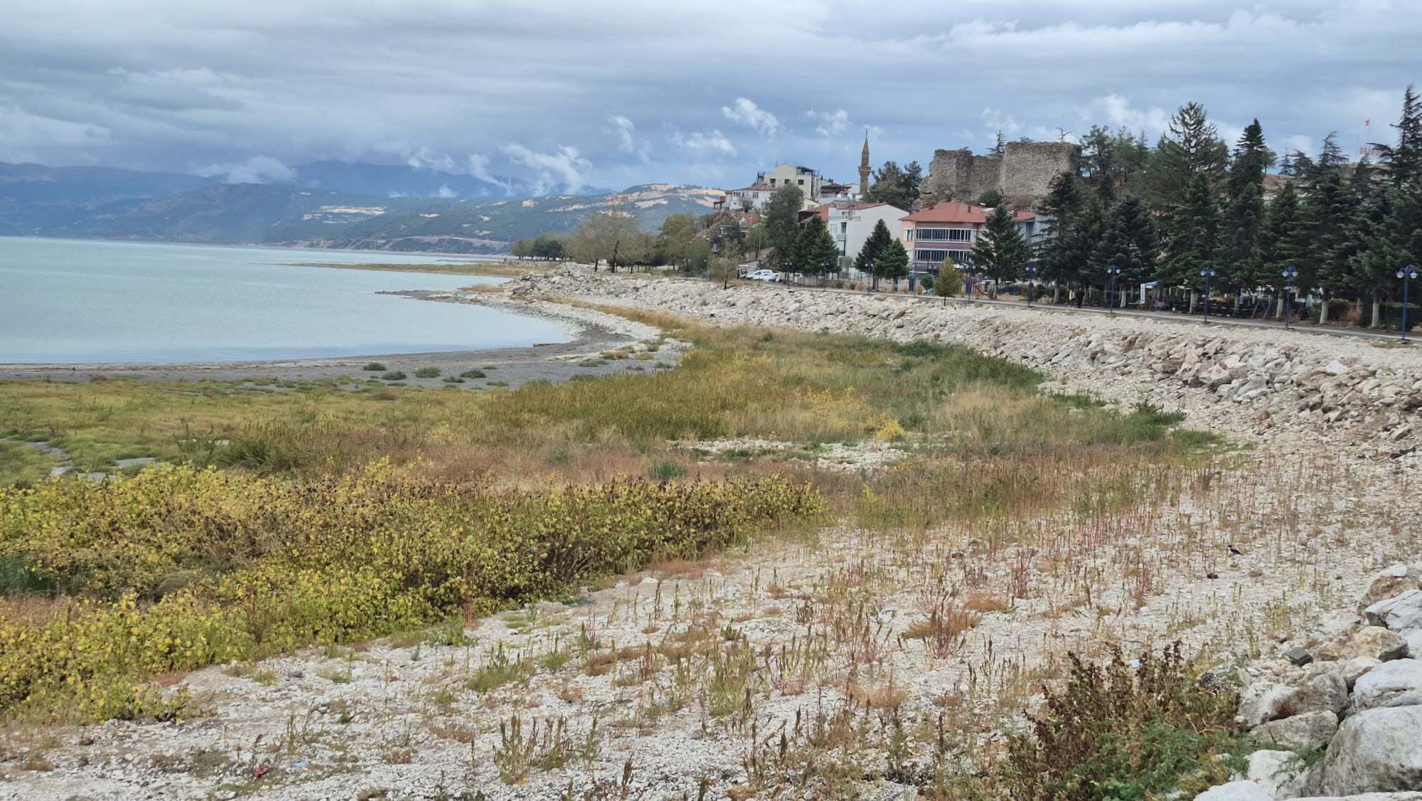 Suyu çekilince ikiye bölünen Eğirdir Gölü, hayvanların otlağı oldu - Görsel 4