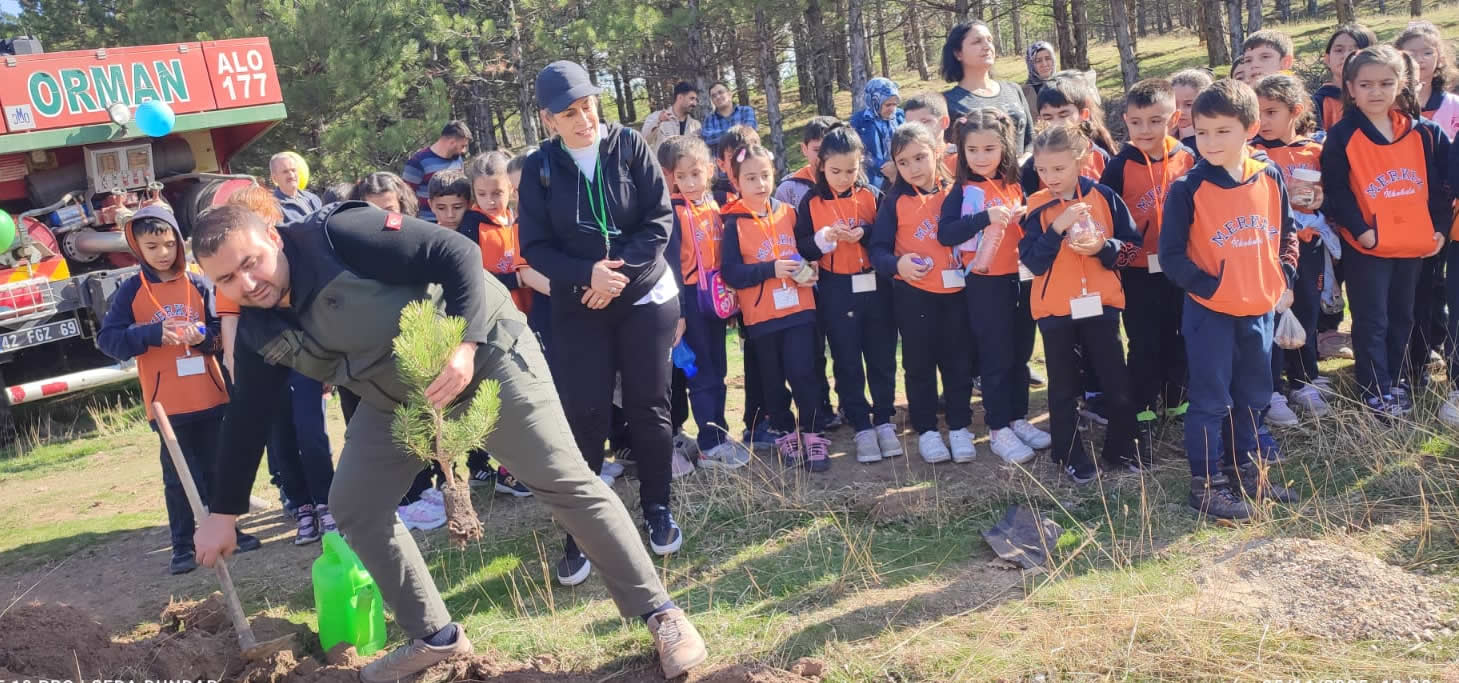 MERKEZ İLKOKULU YEŞİL VATAN İÇİN FİDAN DİKTİ. - Görsel 7