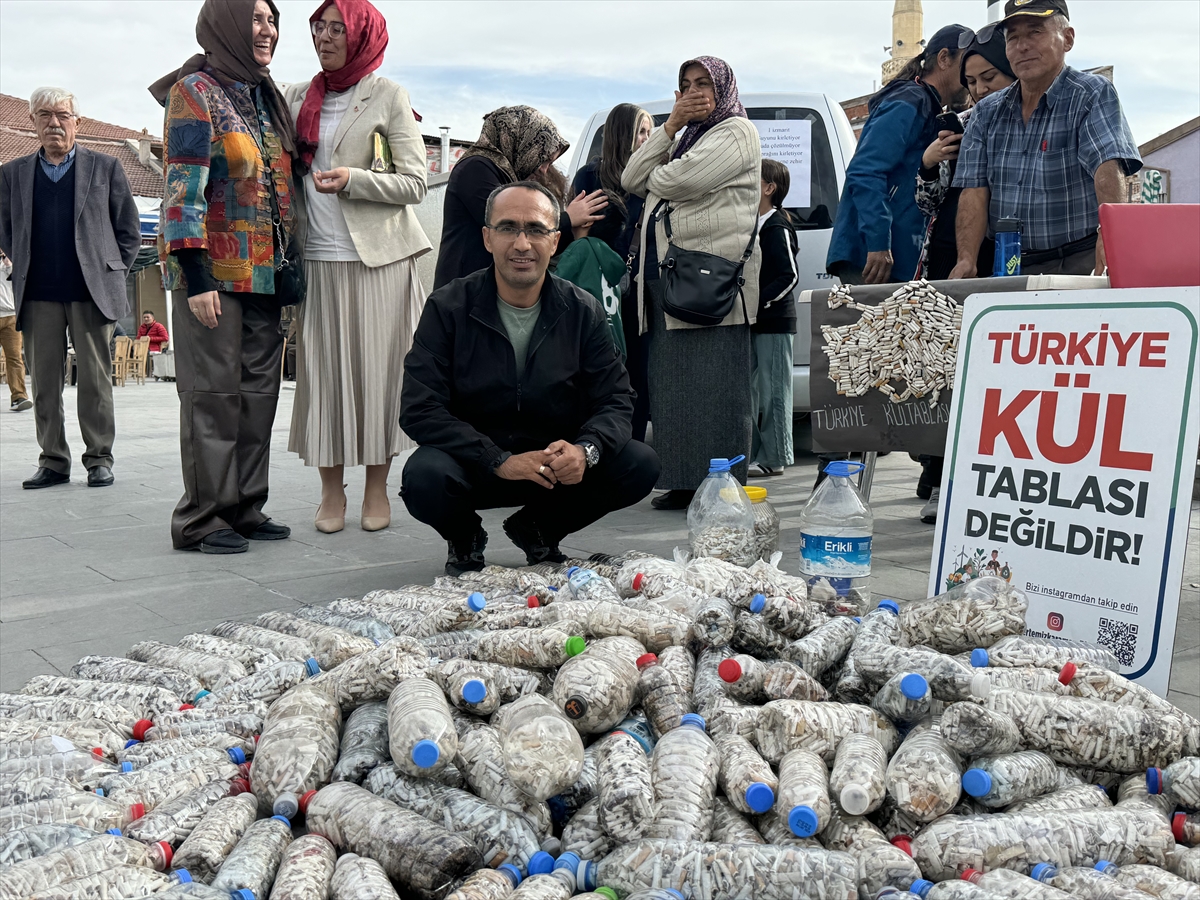 Karaman'da sigara izmaritlerinin oluşturduğu kirliliğe dikkat çekme için etkinlik düzenlendi - Görsel 4