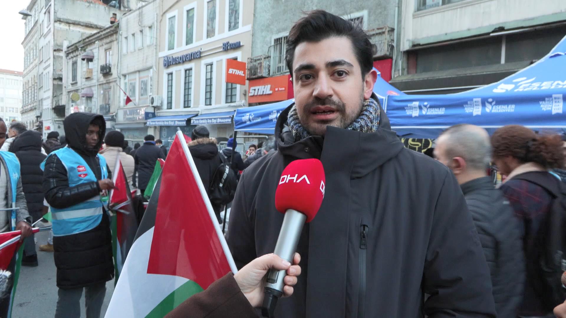 İstanbul - İstanbul'da 'Büyük Gazze Yürüyüşü - Görsel 14