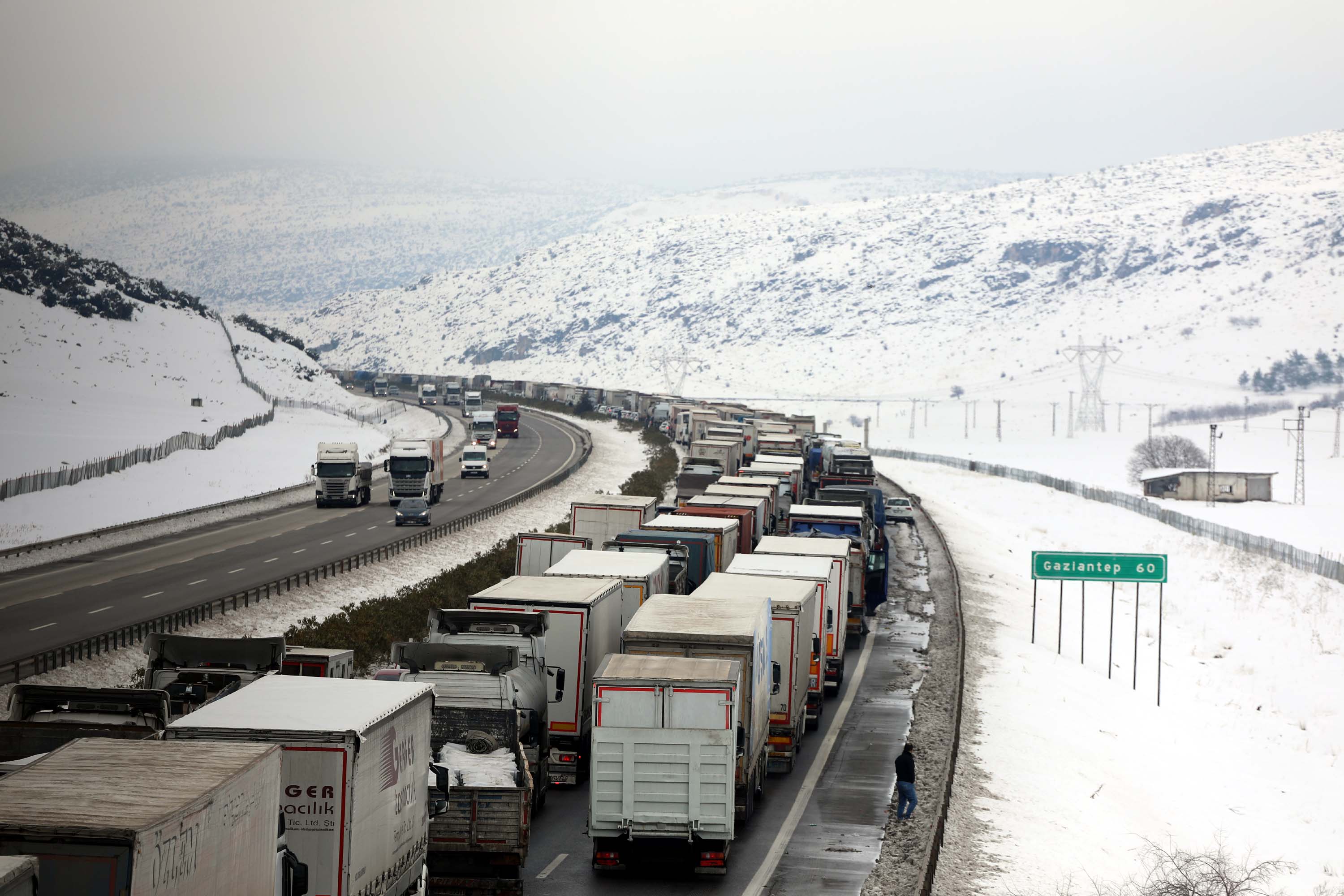 Gaziantep- TAG otoyolunda kilometrelerce araç kuyruğu  - Görsel 5