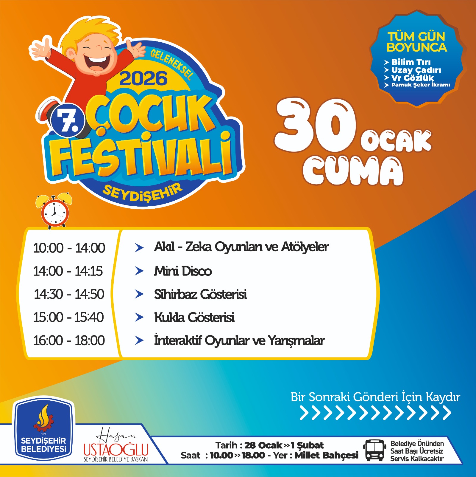 7. GELENEKSEL SÖMESTR ÇOCUK FESTİVALİ BAŞLIYOR - Görsel 1