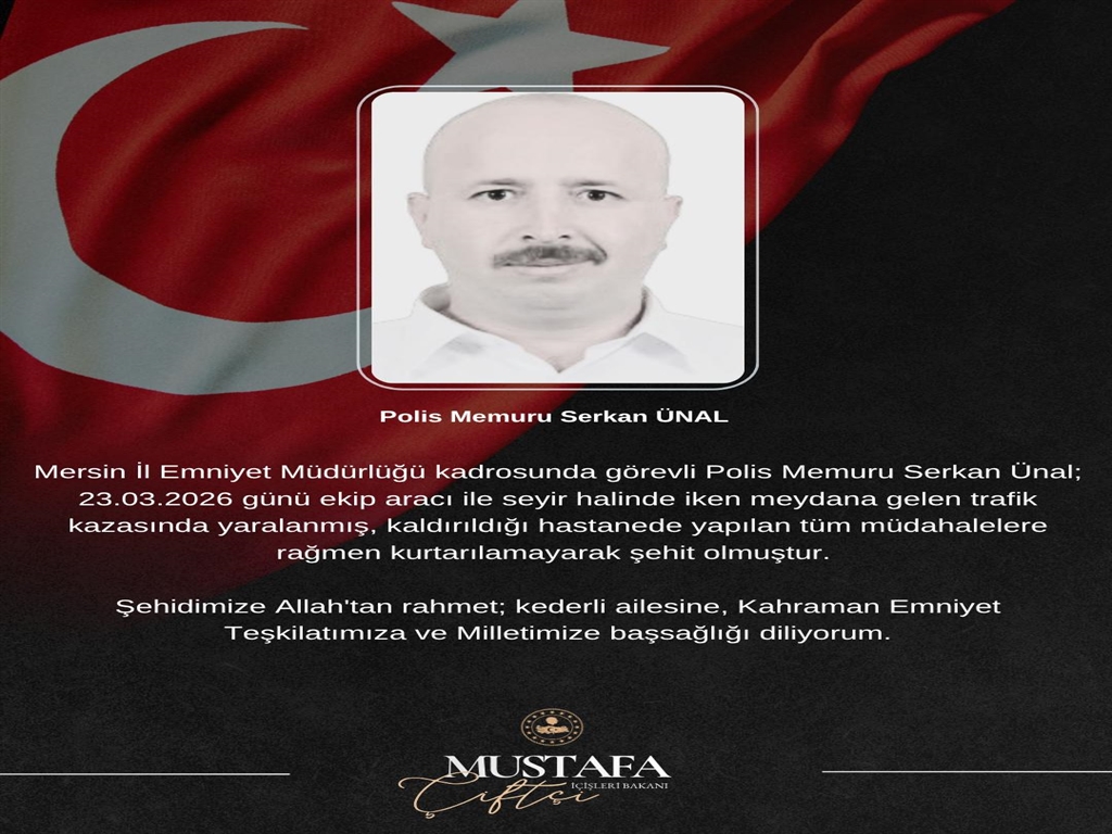 Mersin'de geçirdiği kazada şehit olan polis memuru için tören düzenlendi - Görsel 4